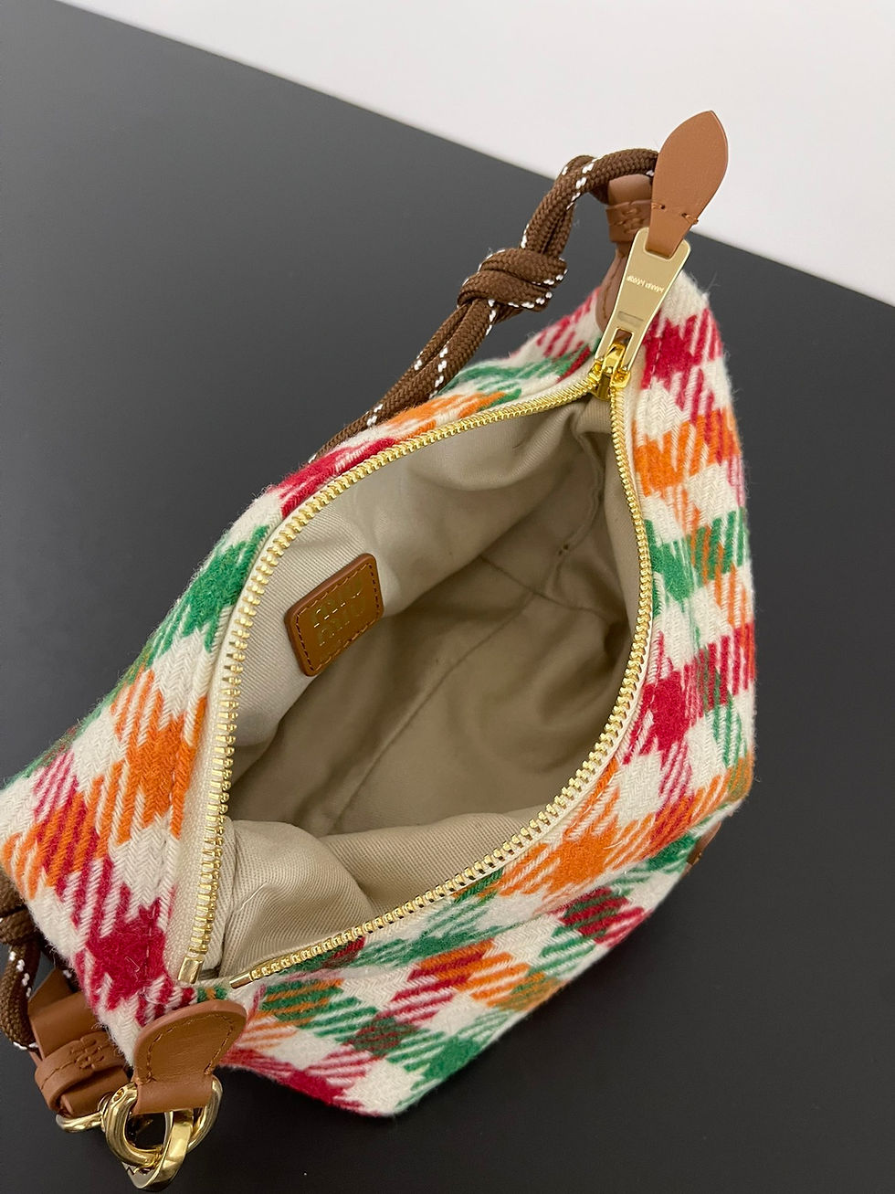 Thumbnail: MIU MIU PLAID WOOL POUCH