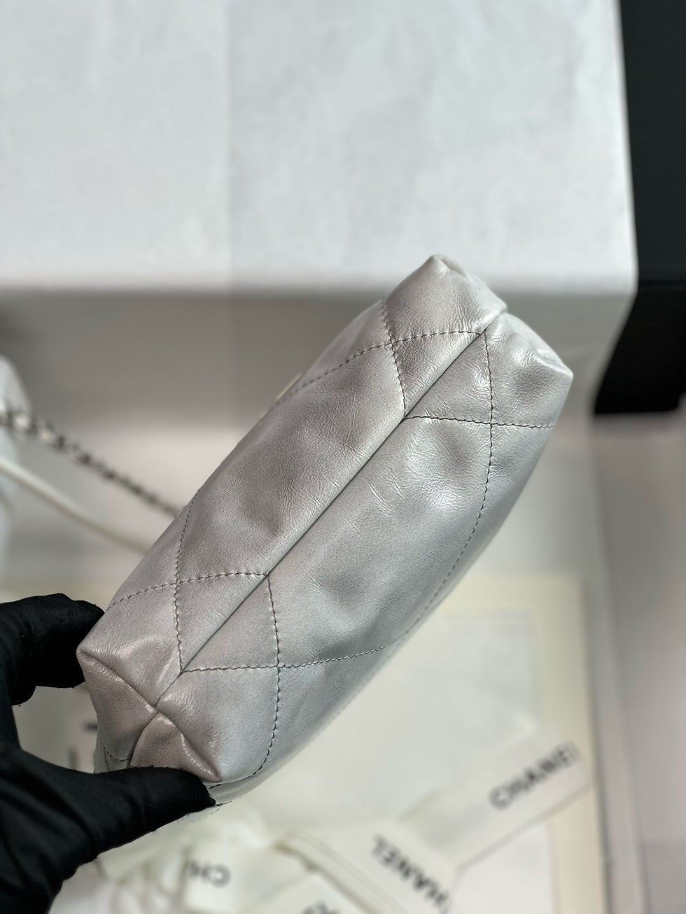 Thumbnail: CHANEL 22 MINI HANDBAG CALFSKIN LEATHER SHW