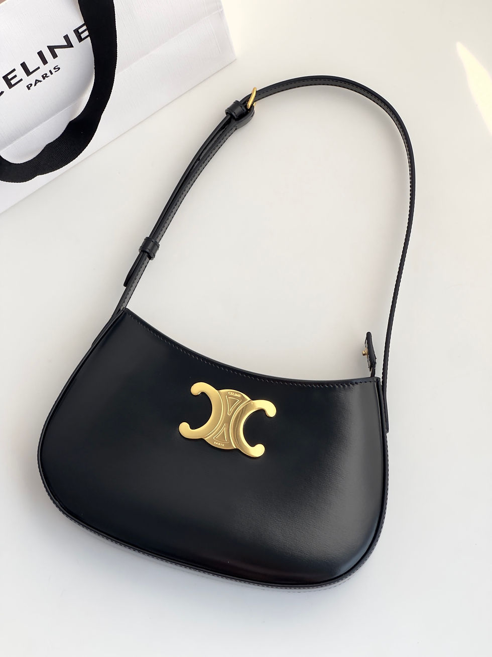 CELINE TILLY MEDIUM BAG IN SHINY CALFSKIN