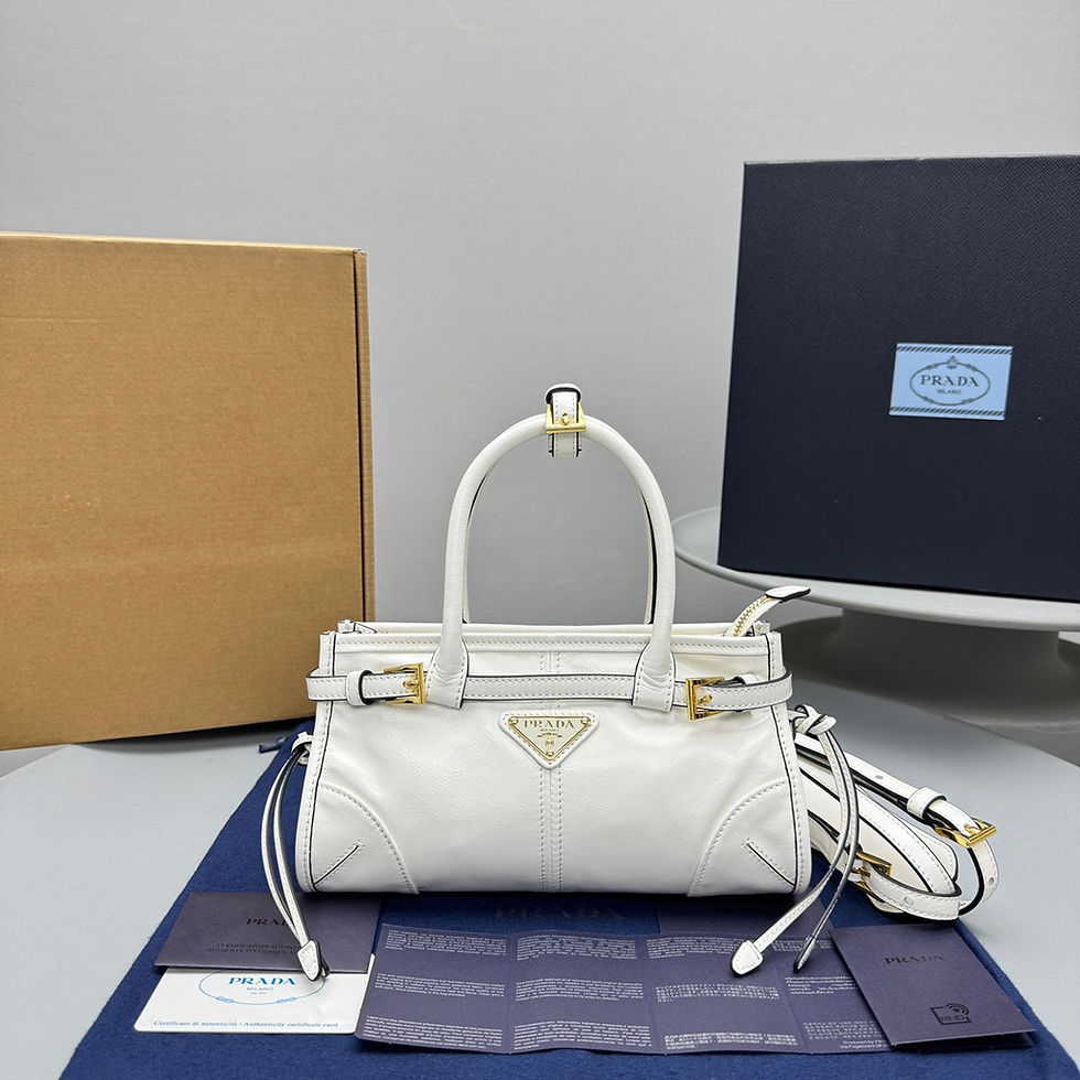PRADA SOFT LUX BONNIE MINI IN LEATHER HANDBAGS