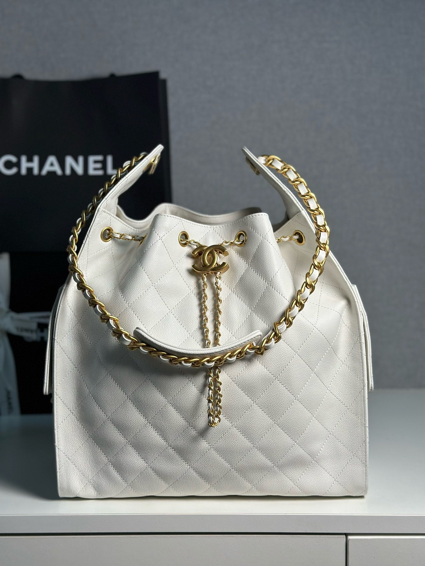 CHANEL 25S CARGO MEDIUM CAVIAR LEATHER ULTIMATE BAG