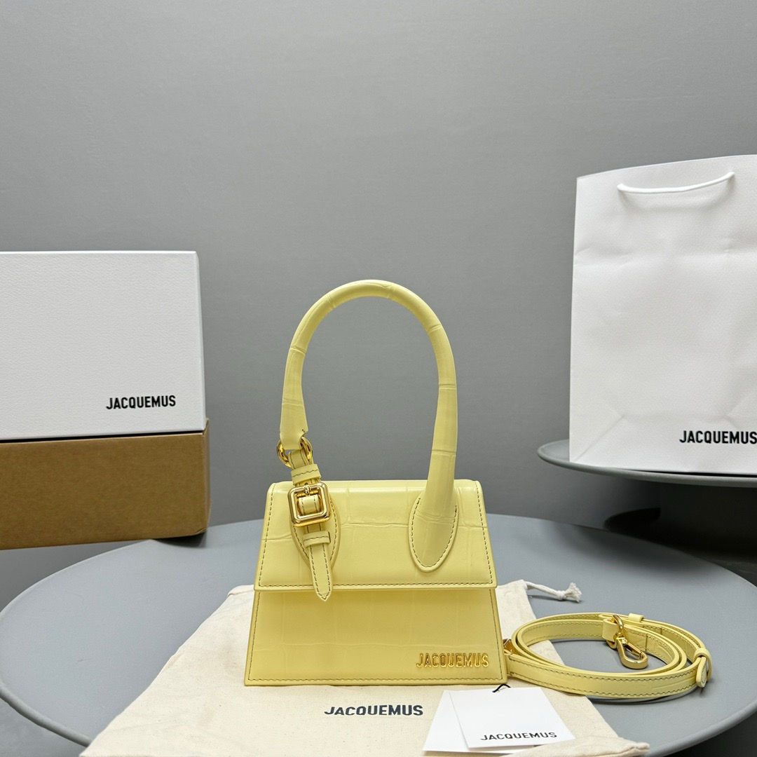 JACQUEMUS LE CHIQUITO CROCO MINI BAG
