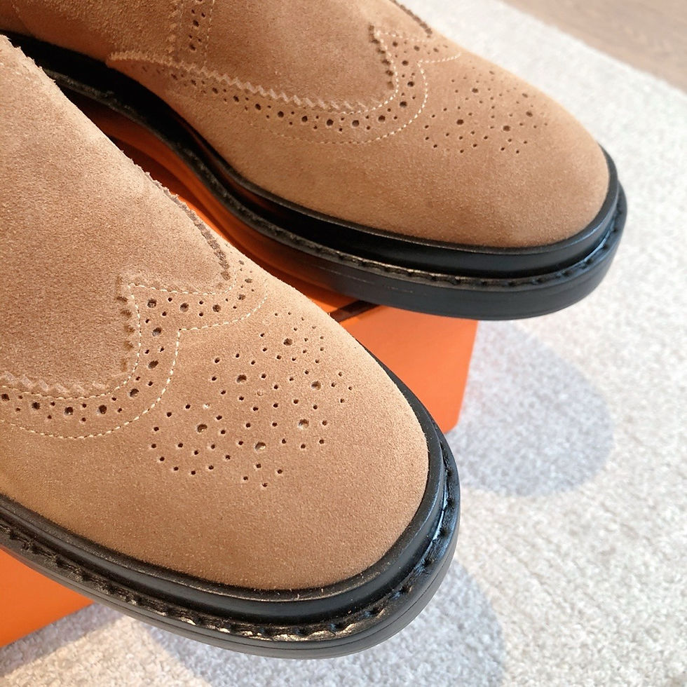 Thumbnail: HERMES SUEDE CHELSEA BOOTS SHOES 
