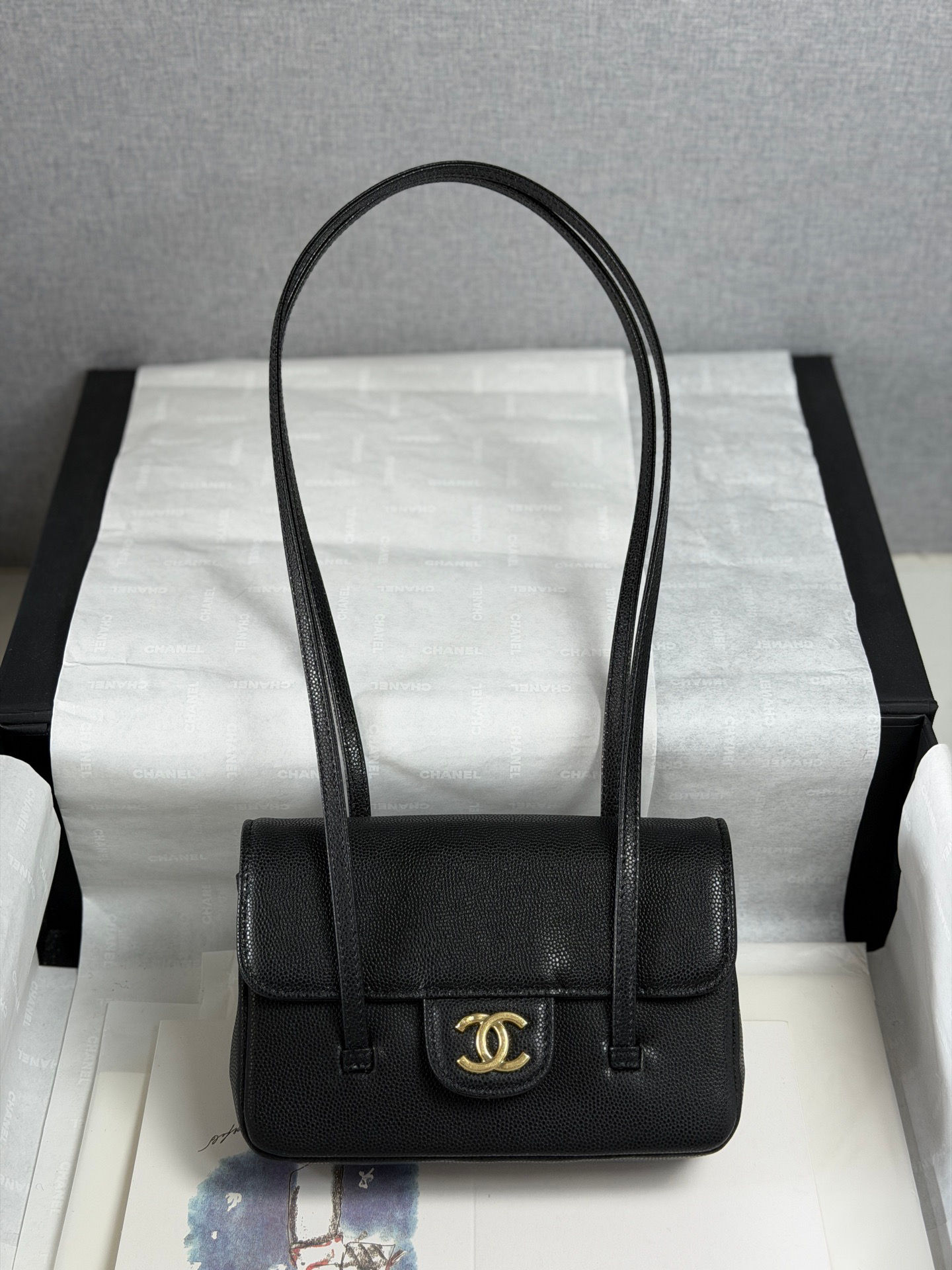 CHANEL 26P MINI COCO PREPPY FLAP BAG IN GRAINED LEATHER