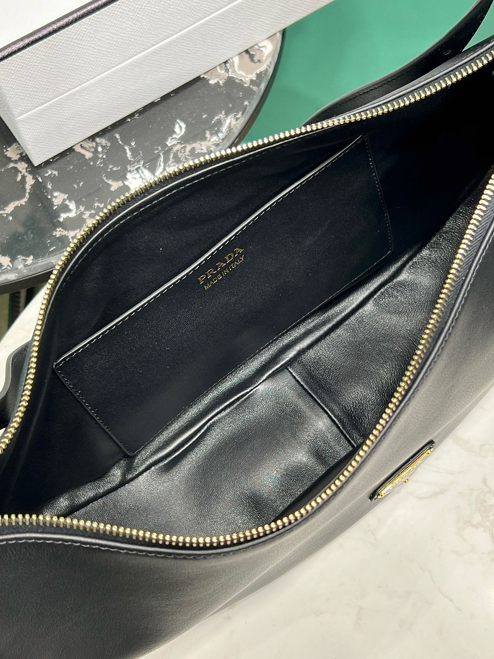 Thumbnail: PRADA DEMI LARGE LEATHER SHOULDER BAG