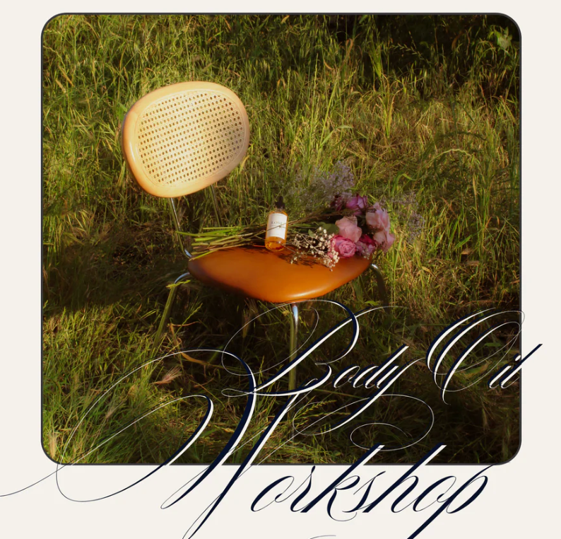 body oil workshop with Dewy Monday