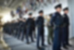 Police graduates standing in a line