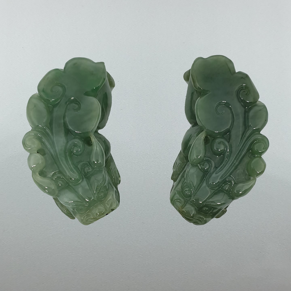Thumbnail: A Pair of Green Pi Xiu (P80004-5)