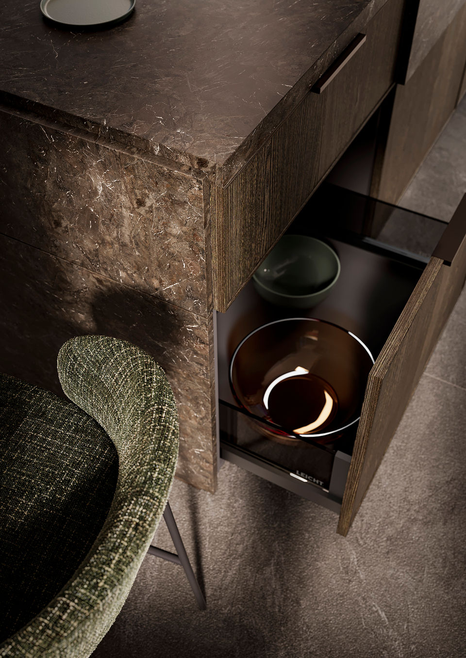 Premium Wood-Veneer Kitchen Cabinets