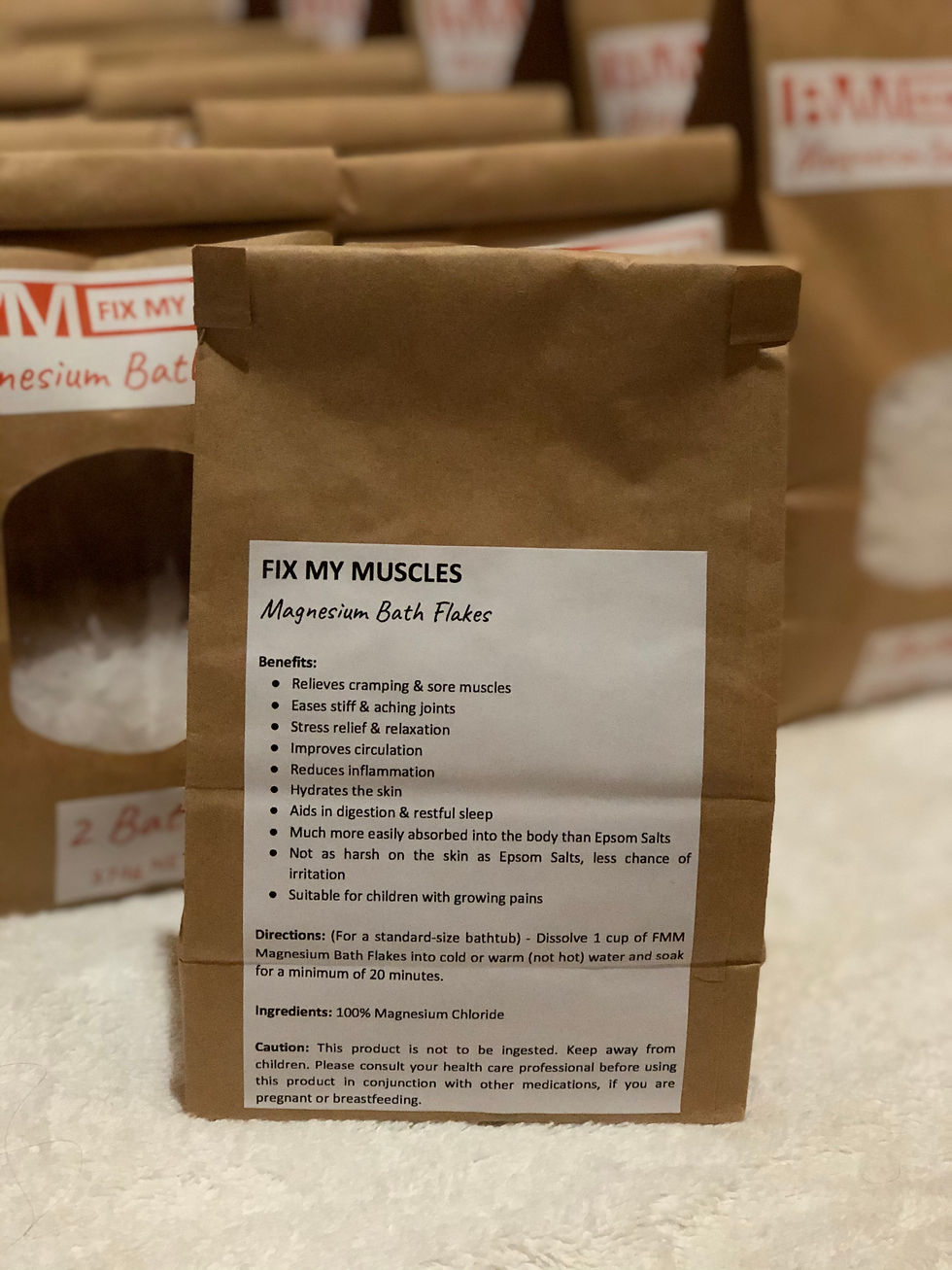 Thumbnail: FMM Magnesium Bath Flakes - 2 Bath Bag