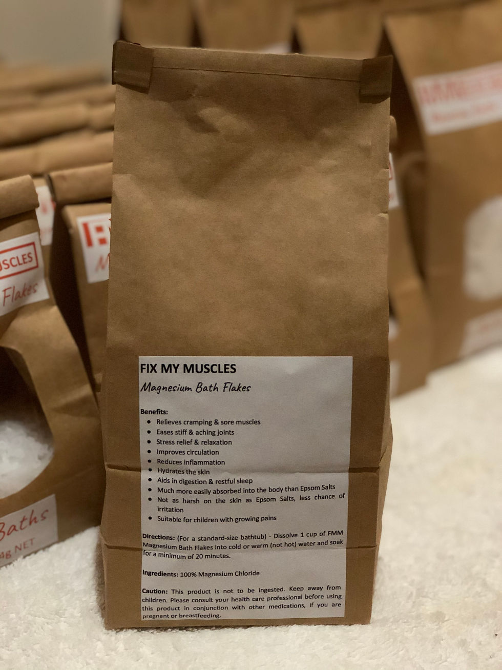 Thumbnail: FMM Magnesium Bath Flakes - 5 Bath Bag