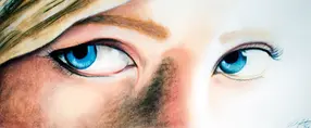 Piercing Blue Eyes - 2004 Pastels on paper