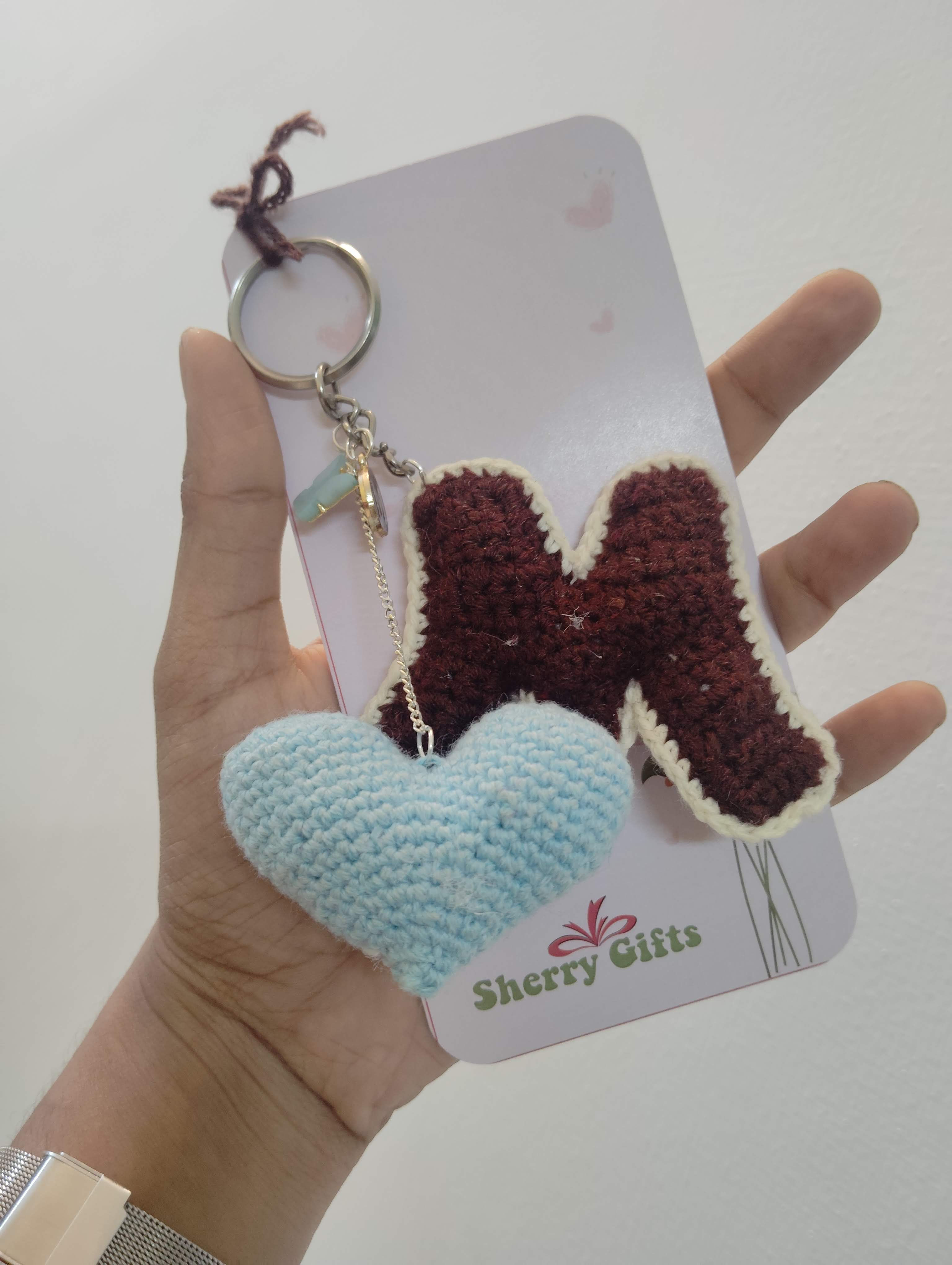 M - Initial Keychain