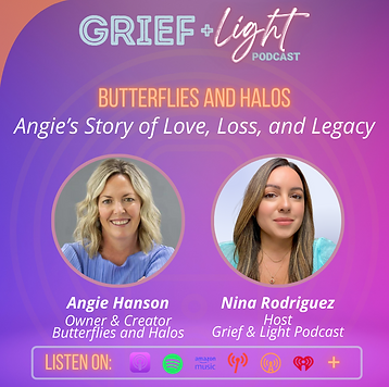 butterflies and halos. angie's story of love, loss, and legacy.