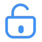 Blue opened lock