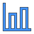 Blue statistic icon