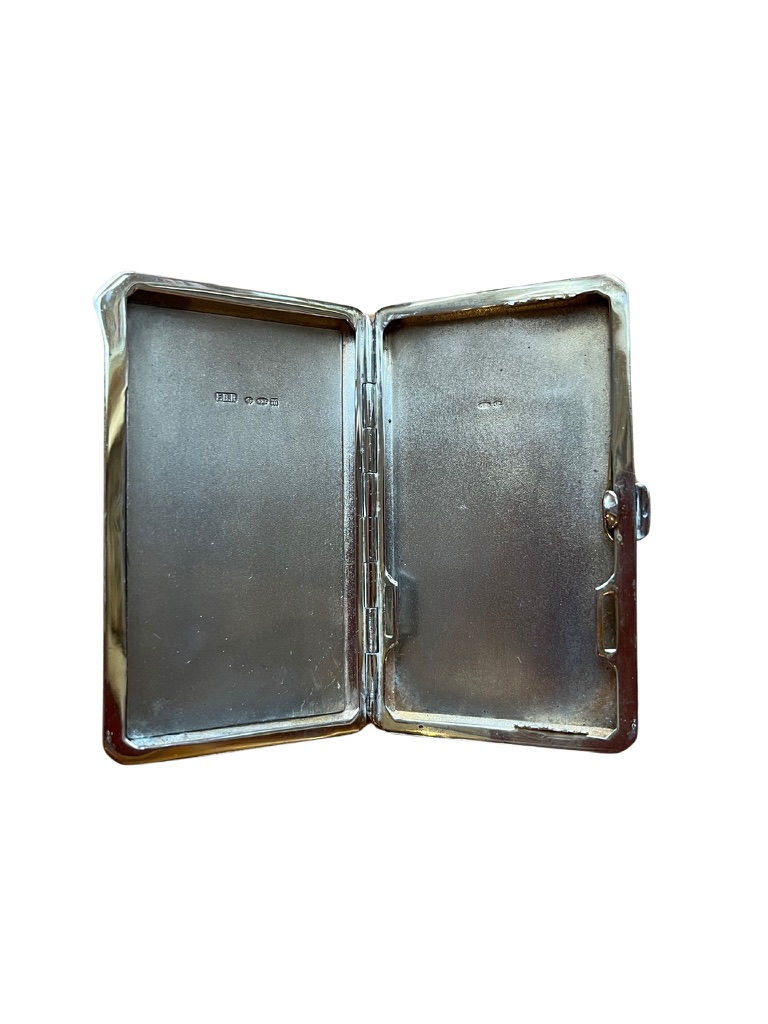 Thumbnail: An Art Deco Silver and Enamel Cigarette Case