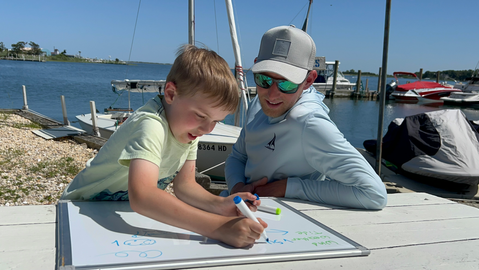 Whiteboard lesson with captain luke