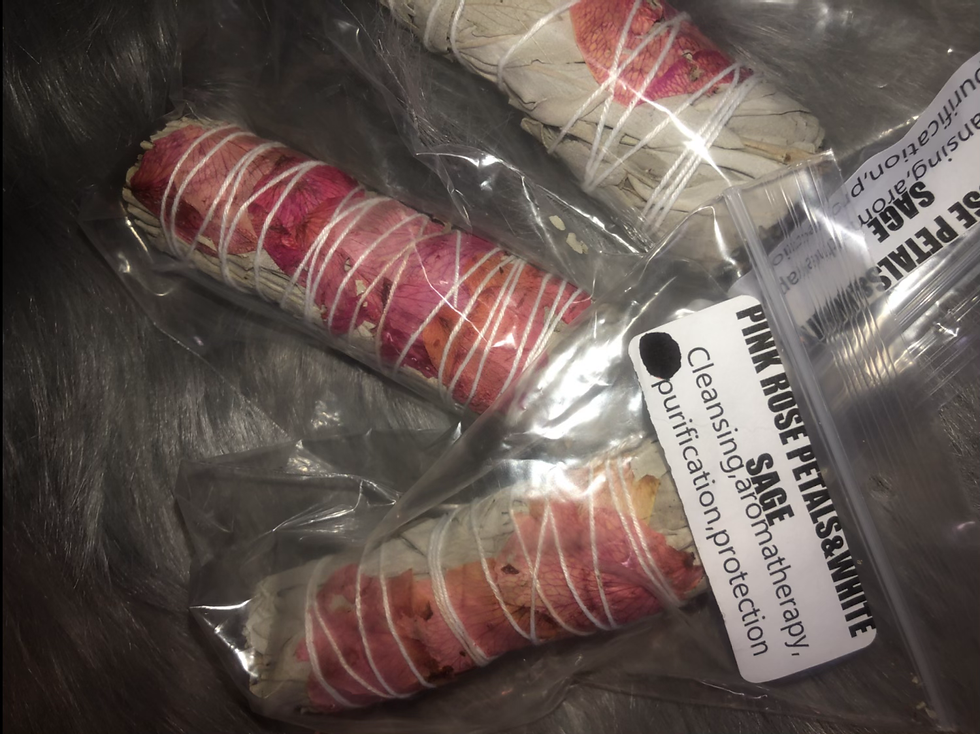 Thumbnail: Pink rose petals & white sage