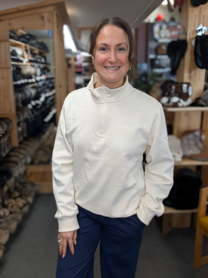 Chandail demi-Zip - Crème