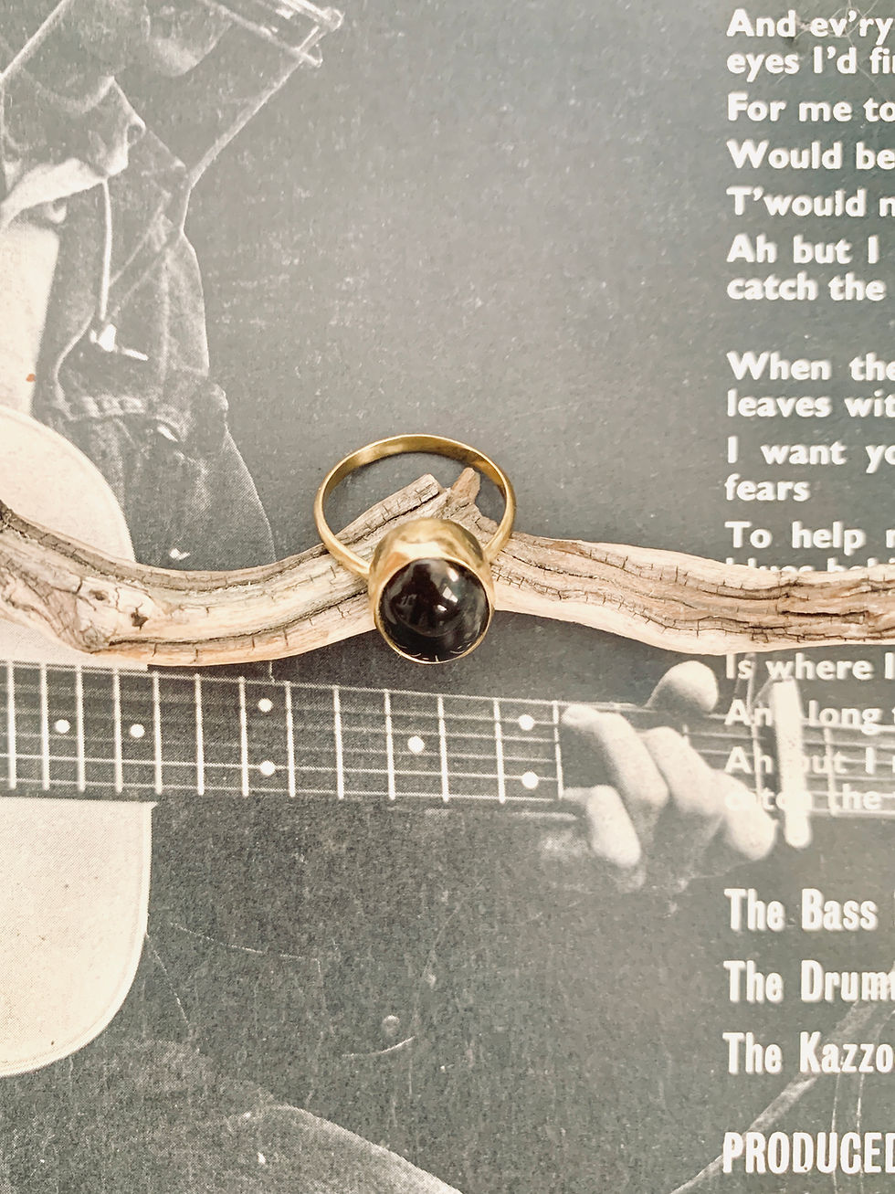 Thumbnail: Onyx Oval Woodstock Ring
