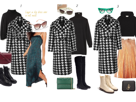 Monochrome look with a dash of green