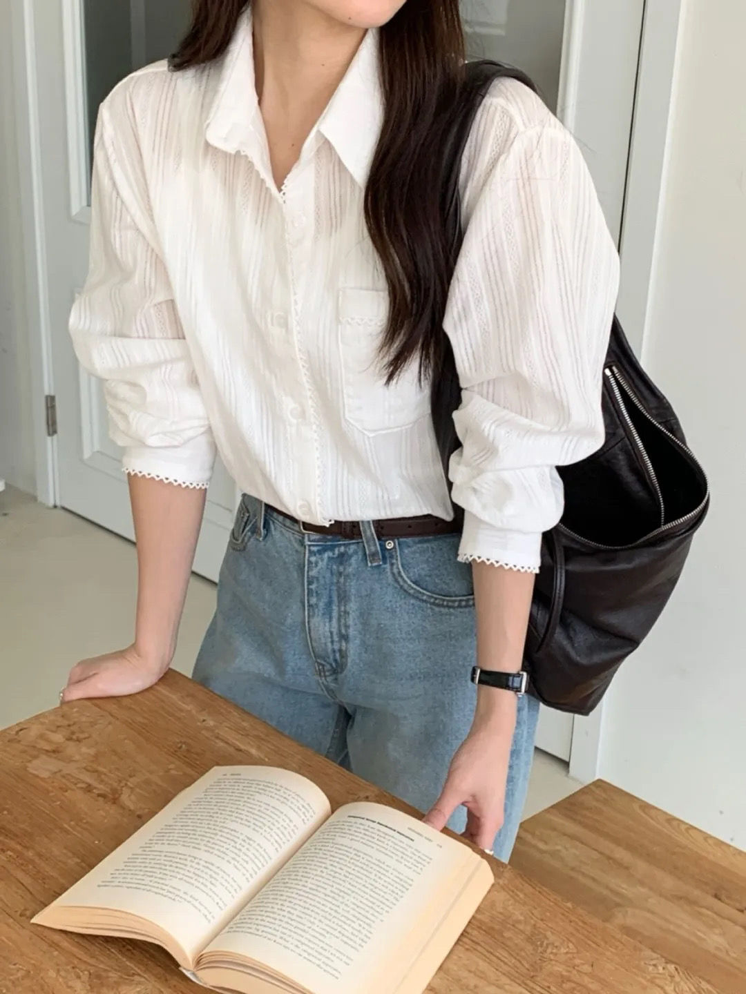 高質貨 lace花紋棉料恤衫