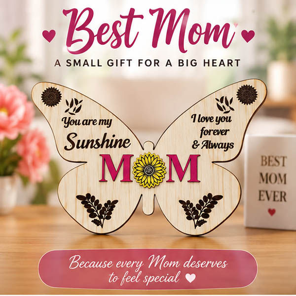 Premium Personalized “Best Mom” Wooden Gift