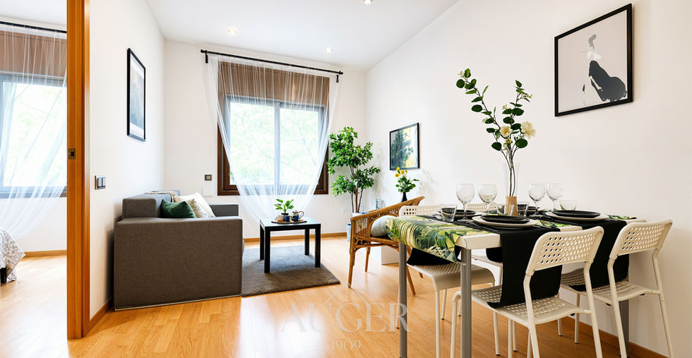 Comedor- Salón piso en venta de l'Eixample 58m2