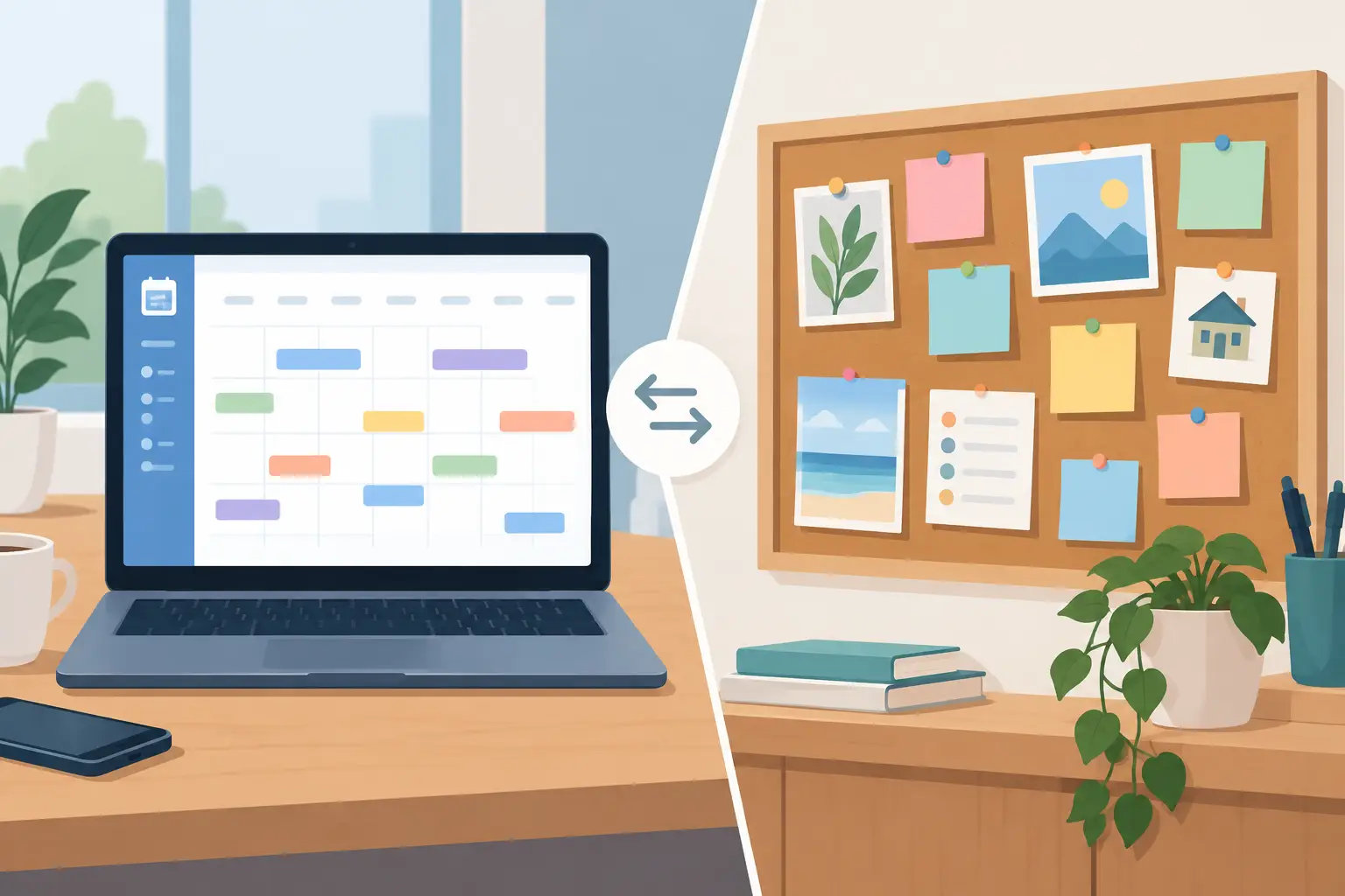 Digital Calendars Versus Visual Boards at Home