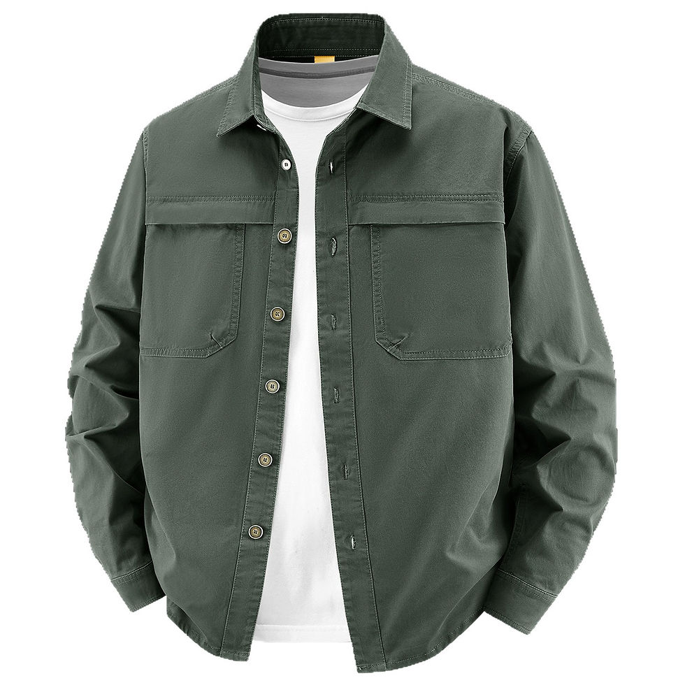 Thumbnail: 2026 New Style Casual Retro Long-Sleeved Shirt Men's Spring/Autumn Workwear Pure