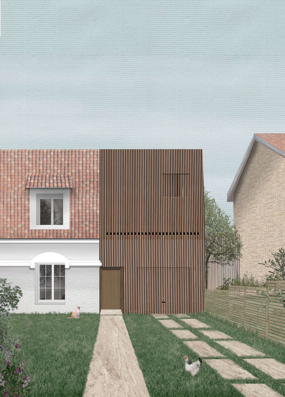 surélévation, extension,  architecture, paris, bois, rénovation, plywoodfurniture ,interiordesign ,minimal ,designboom, architecture d’intérieur, design
