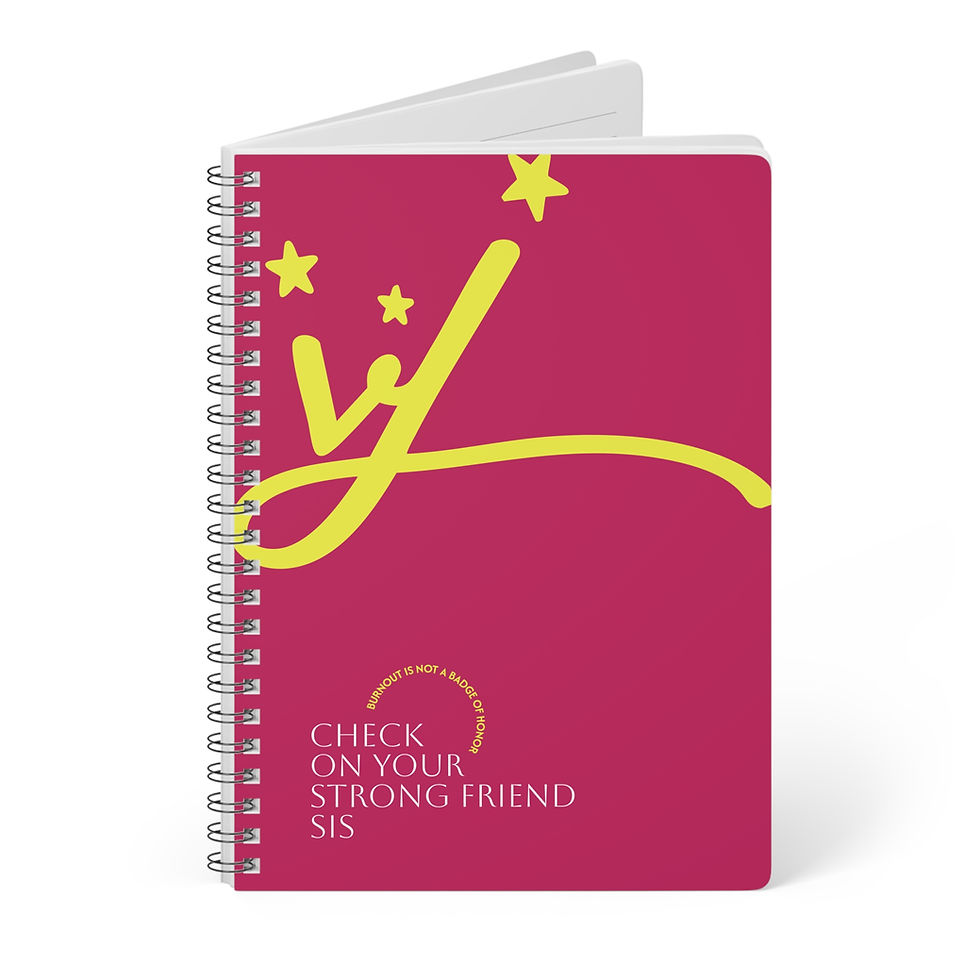 Thumbnail: Check On Your Strong Friend Sis, Wirebound Softcover A5 Notebook