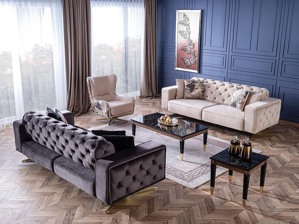Thumbnail: PARIS CONTEMPORARY SOFA AND DINING SET
