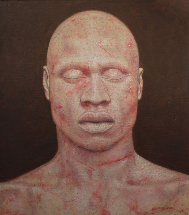 Après Mapplethorpe I - Acrylic and sand on canvas..jpg