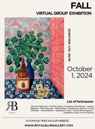 'FALL VIRTUAL GROUP EXHIBITION' Exhibition Poster with artists' names list.png