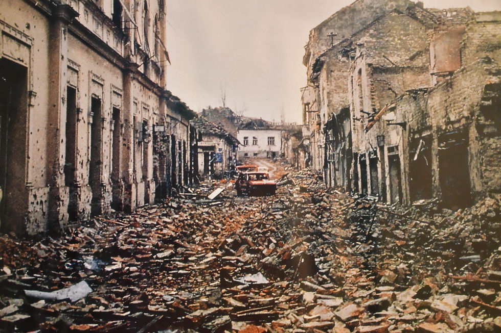 Vukovar in 1991 pictured in the museum