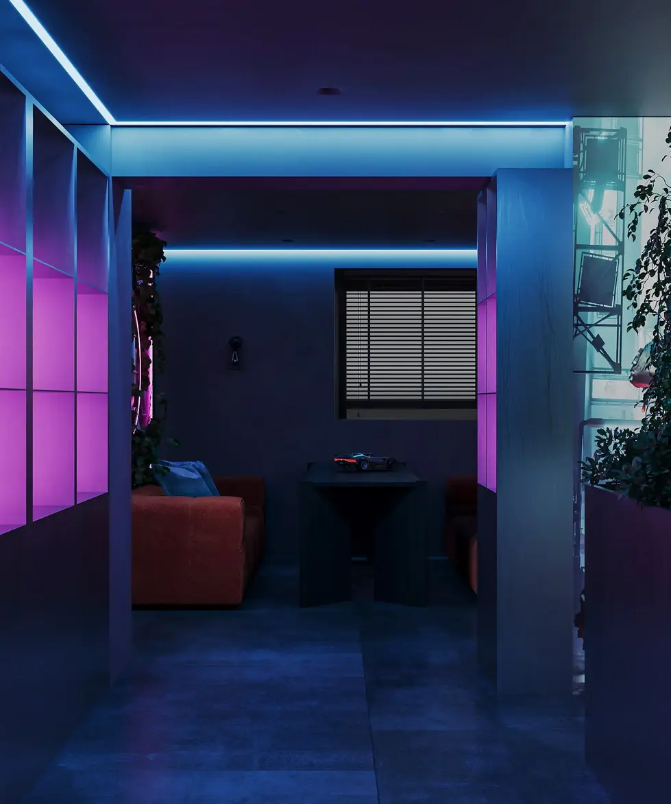 cyberpunk restaurant