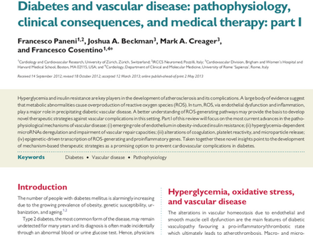 Diabetes and vascular disease: pathophysiology, clinical consequences, and medical therapy: part I.
