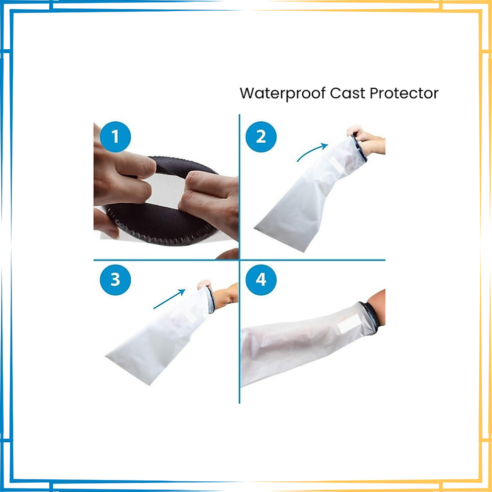 Thumbnail: Waterproof Cast Protector 4-step instructions