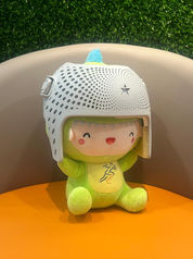 Custom pediatric cranial helmet designed for infant plagiocephaly treatment.