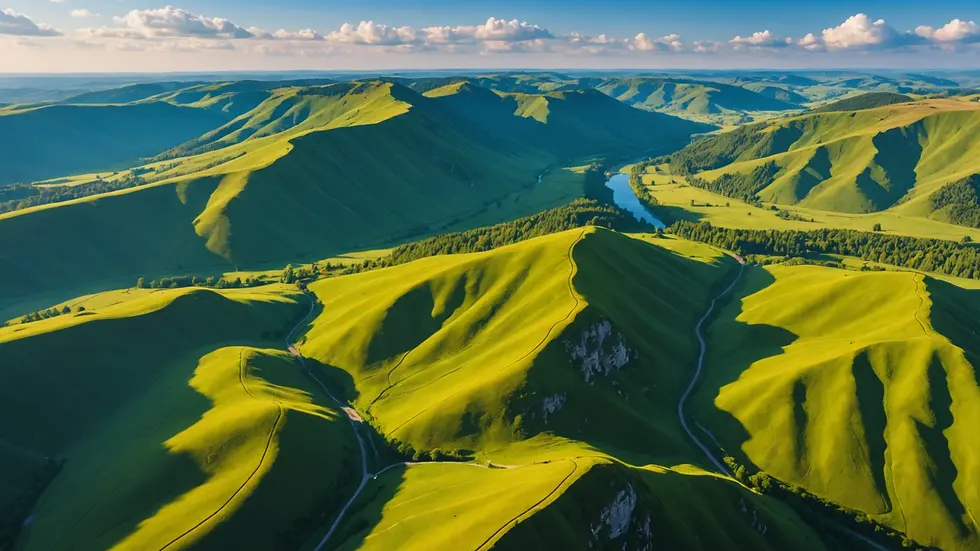 Close-up view of the expansive natural landscape with vibrant colors