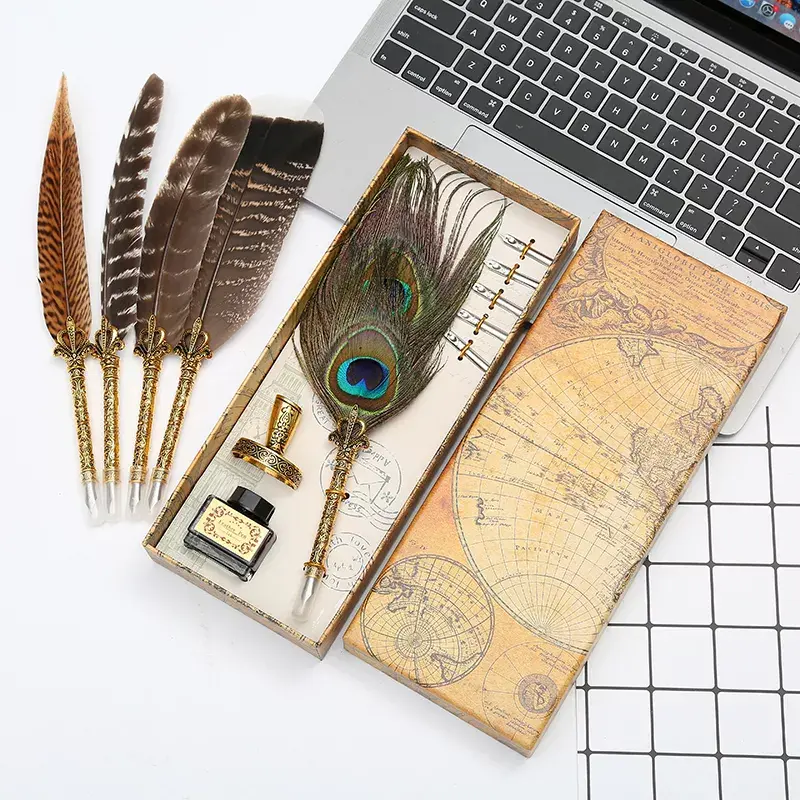 Feather Dip Pen Set
