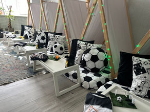football themed kids sleepover