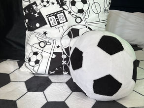 Cushions with football images