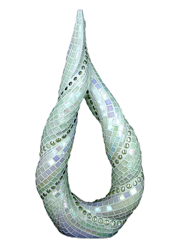 Glass Mosaic Sculpture inspired by the a Yoga Pose.