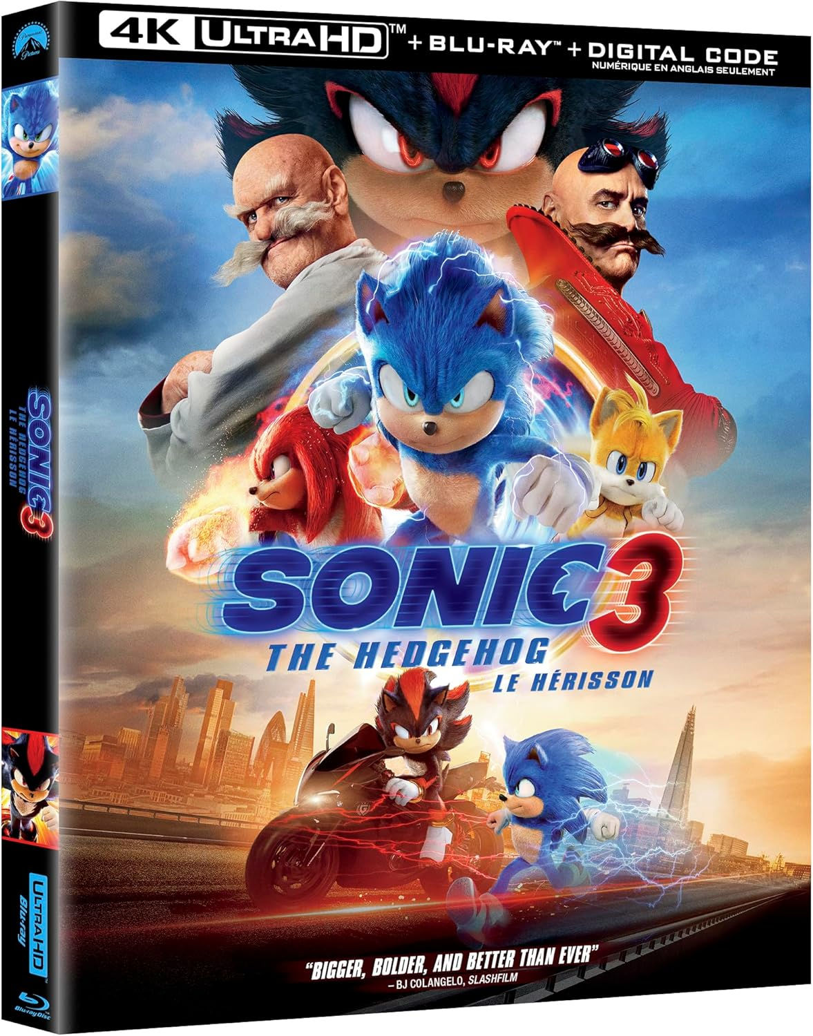 Sonic The Hedgehog 3 [4K + Blu-Ray + Digital Copy] (Bilingual)