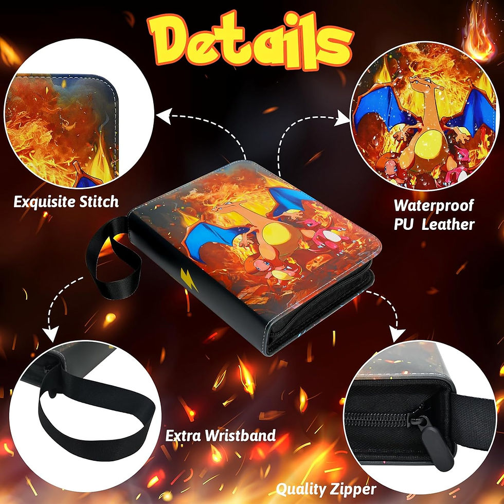 Miniaturbild: Trading Card Binder Cards Holder, 9 Pockets with 50 Removable Sleeves Cards Col