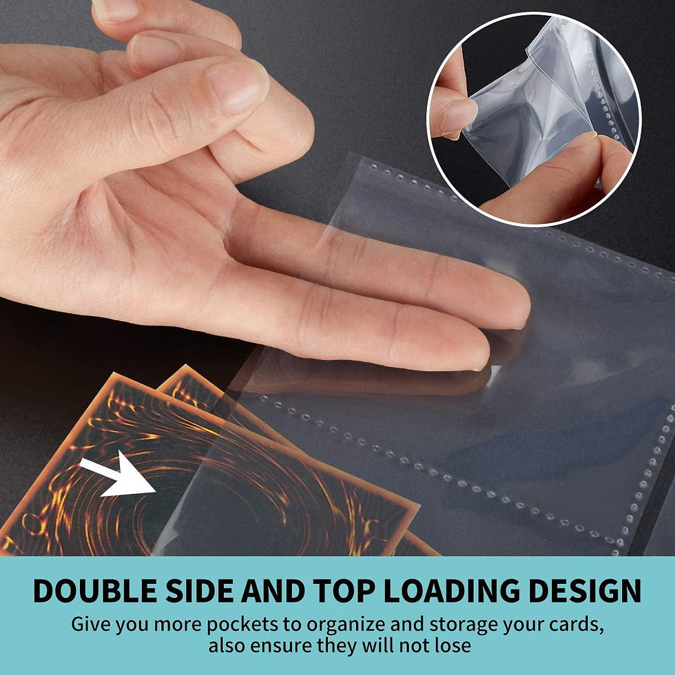 थंबनेल: 648 Pockets Trading Card Sleeves, JIQEZNL Premium Double Side Pokemon Card Slee