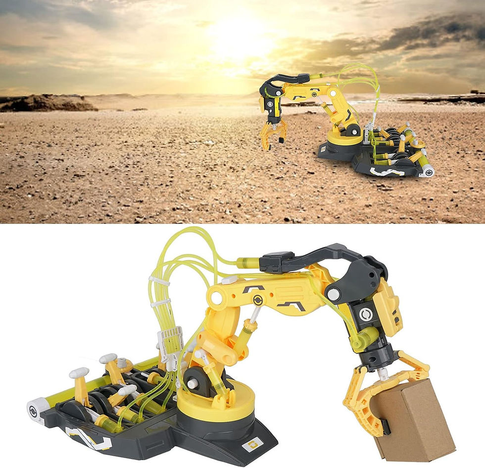 Miniature : Hydraulic Robot Arm Kit STEM Building Projects Toy Science Kits 3 in 1 Children